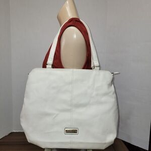 London Fog Collection Large White Shoulder Bag / Purse